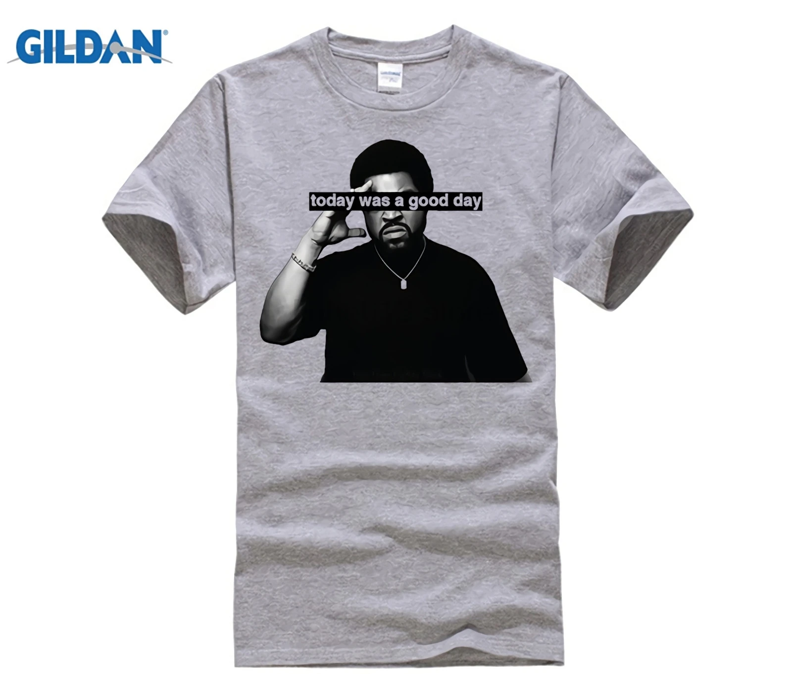 GILDAN Ice Cube Today was a Good Day T shirt Men 2017 Summer hip hop Character 3D N.W.A T-shirt camisas Short Sleeve | Мужская одежда