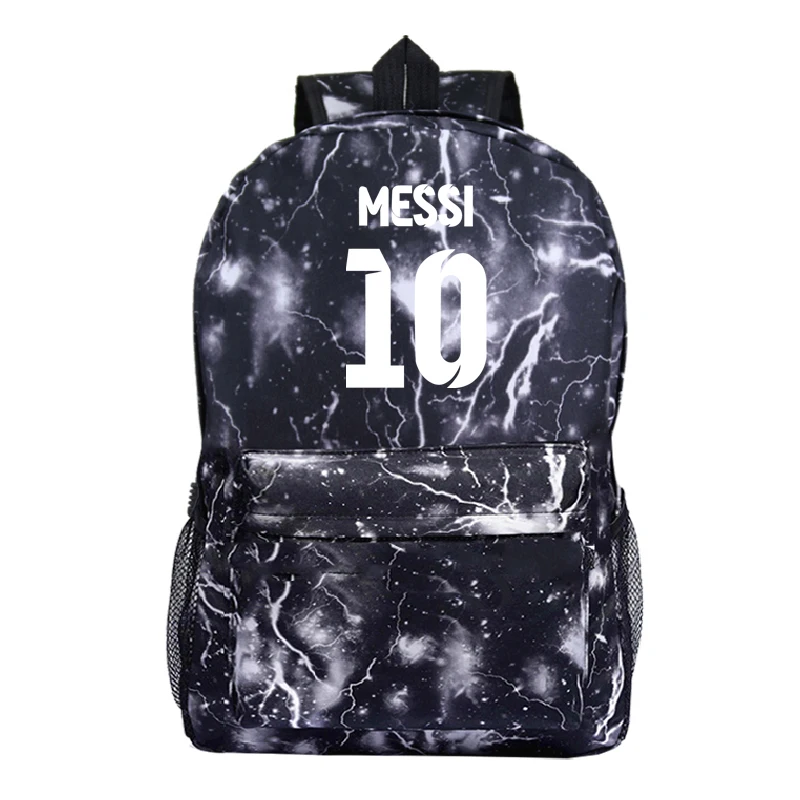 Популярный Футбольный рюкзак Messi10 с новым рисунком для ноутбука Mochila, модный мужской рюкзак для мальчиков и девочек, Мужская и Женская дорожная сумка для ноутбука