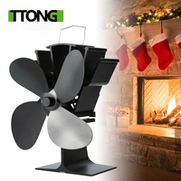 thermal power fireplace fan heat powered wood stove fan for woodlog burner fireplace eco friendly four leaf fans