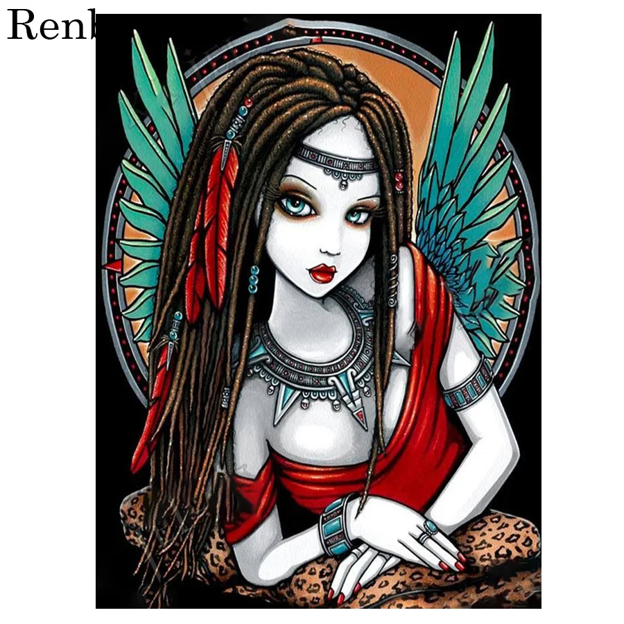 Алмазная мозаика сделай сам 5D Вышивка крестиком мультяшная Девушка ангел