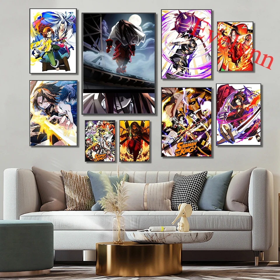 

Shaman King Anime Poster Japanese Cartoon Painting Modern Living Room Decor Canvas Wall Art Print Nordic Children Room Decor
