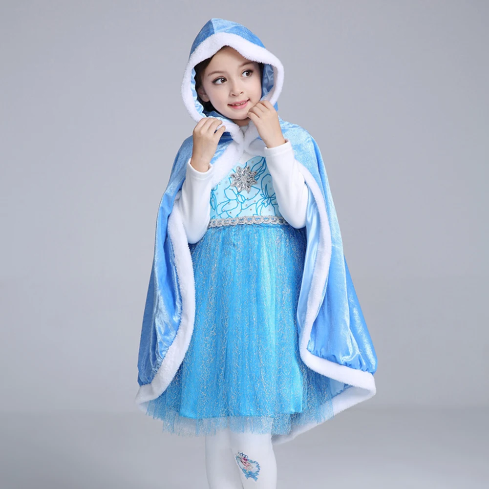 Рождественский костюм наряд праздничная фея Осень-зима нарядная детская накидка