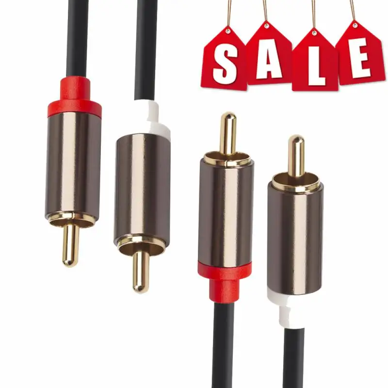 Кабель RCA 2RCA к 2 штекер штекеру аудио кабель позолоченный 1-5 м для домашнего