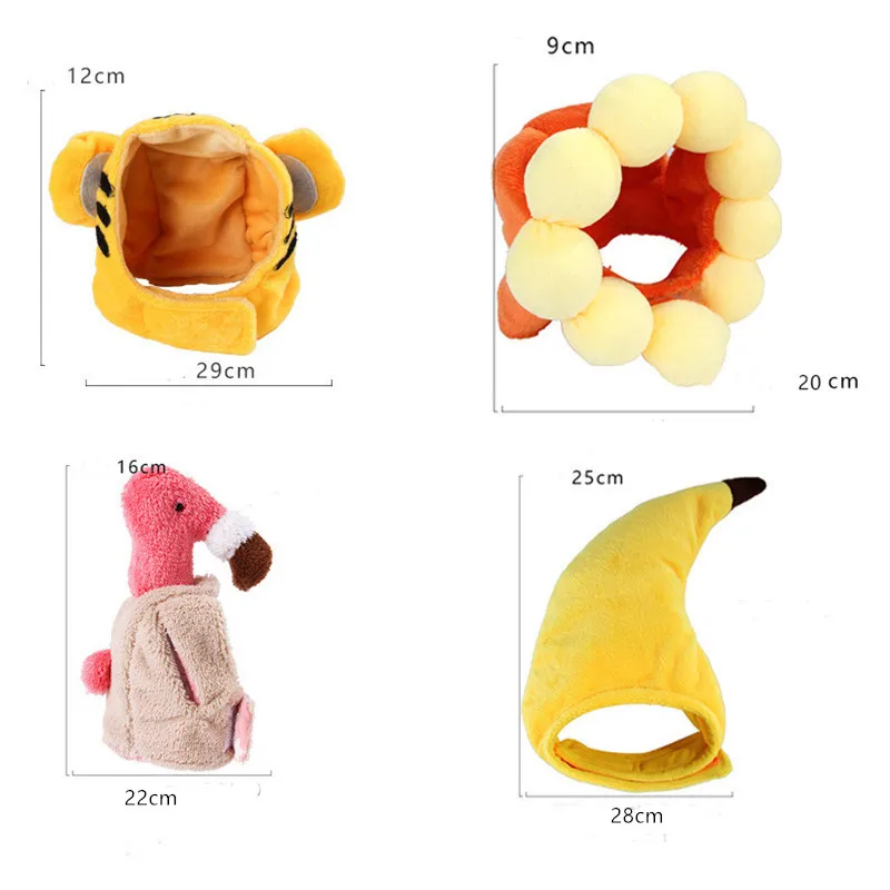 Cute Cat Hat Rabbit Ear Banana Animal Shaped Headgear Kitten Puppy Chihuahua Dogs Hairwear Pet Costume Cosplay Photo Props Hats |