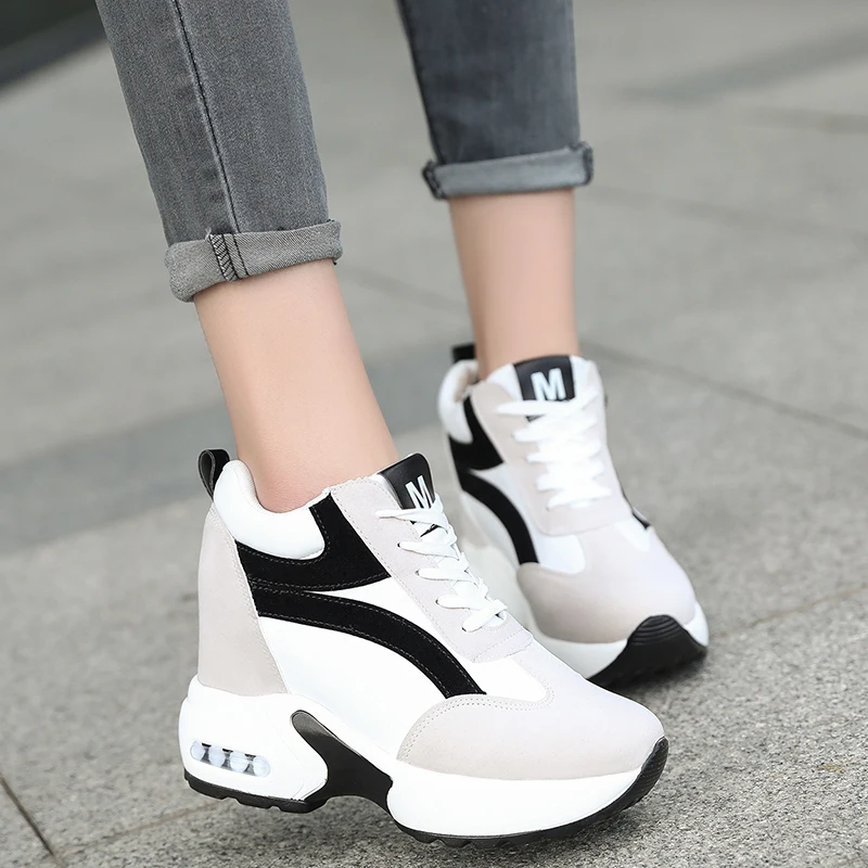 Мода для девочек подъем высокий Повседневное обуви из искусственной кожи Спорт