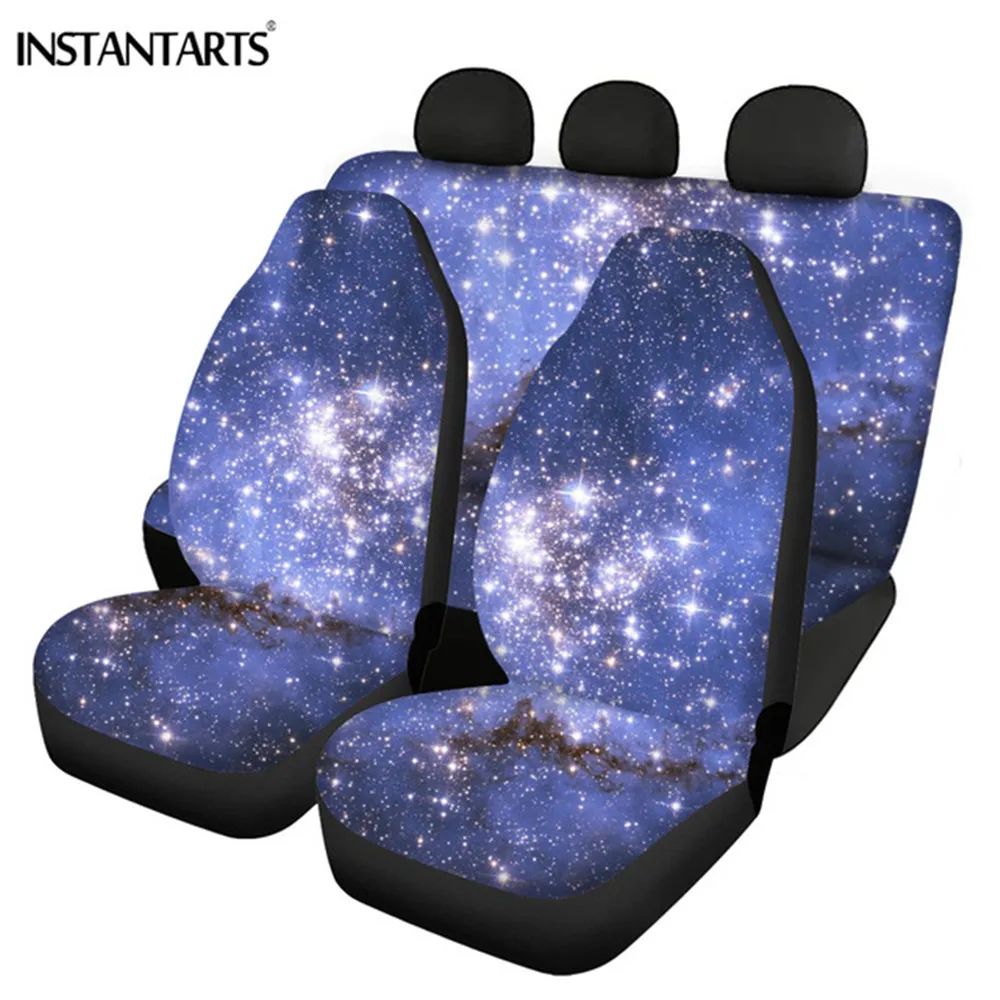 

INSTANTARTS Fashion Galaxy Design Non-skid Automobile Seat Protector Fit Most Vehicle Car Seat Covers Soft Front/Back Seat Cover