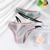 3pcs women cotton underwear panties female sexy briefs low waist pantys set seamless solid color intimate lingerie for girl m xl
