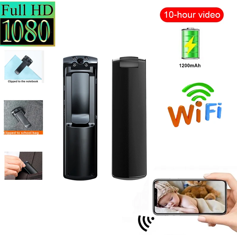 

Беспроводная Wi-Fi мини-камера ночного видения L01 HD 1080P с датчиком движения, ip-камера с поворотом на 180 градусов, видеорегистратор