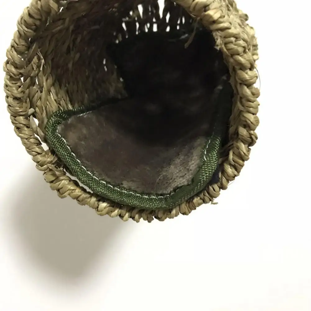 

Hummingbird Vogelhuisje Voor Handwoven Vogelnest Papegaai Natural Grass Tunnel Hammock Bed with Mat for Sleeping Bird