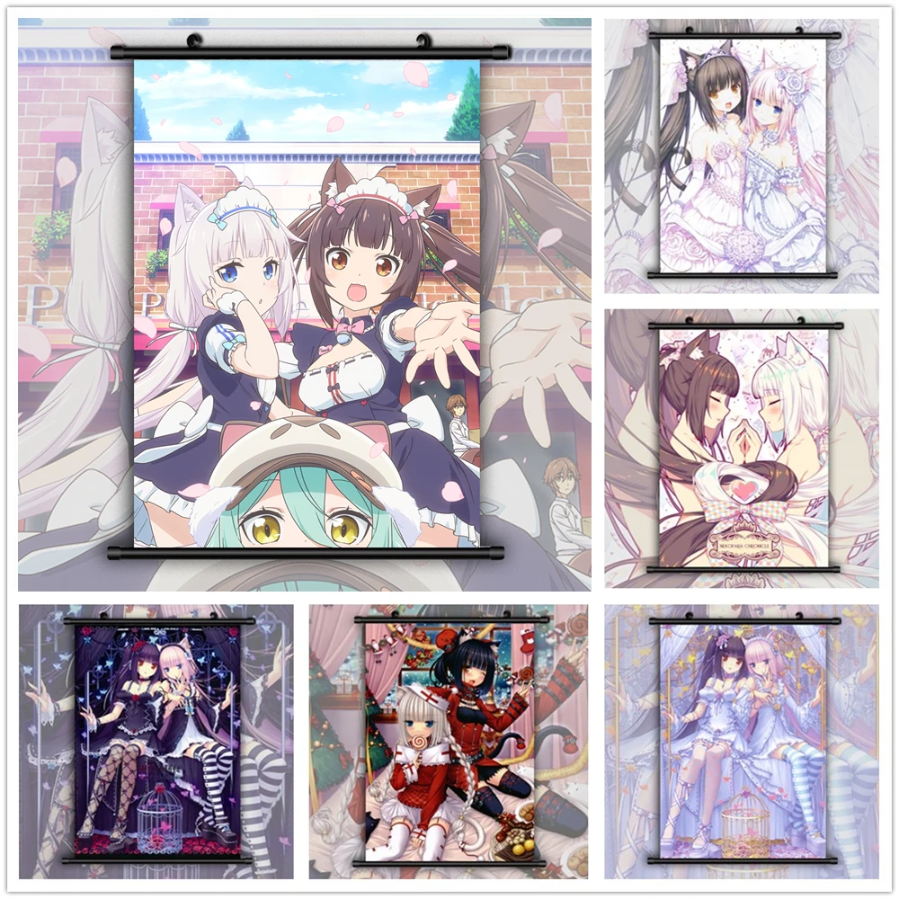 Nekopara Chocola Vanilla Anime manga wall Poster Scroll