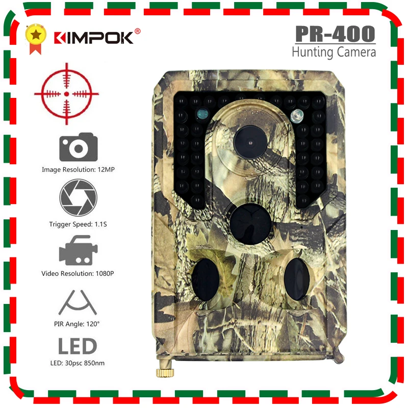 Кимпок PR400 Охота Камера фото ловушка 12MP Wild life Trail Ночное видение Термальность Imager