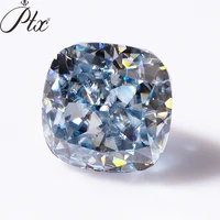 best loose gemstones moissanite diamond excellent crushed ice cushion cut light vivid blue color stone for jewelry diamond ring