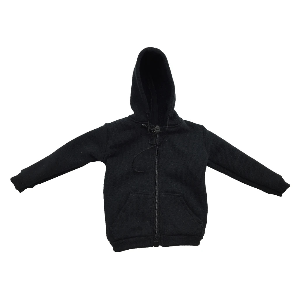 

Men's Hooded Sweater with Zipper in 1/6 Scale, Hooded Sweater with