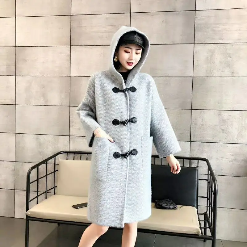 Осенне-зимнее женское пальто 2019 повседневные однотонные куртки блейзеры женские