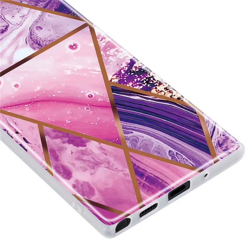 Покрытие с геометрическим рисунком Мрамор чехол для samsung Galaxy Note 10 плюс S8 S9 S10 S10E J4 J6 A6 A7 A8 A5 J3 J5 J7 Мягкий ТПУ чехол с мультипликационным рисунком