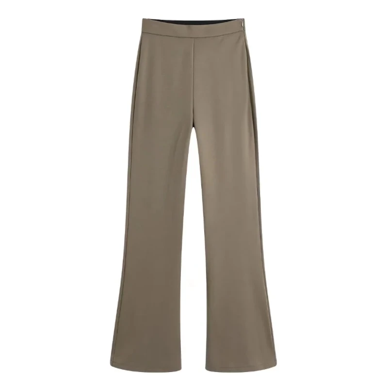 

Fashion Women Solid Flare Pants Casual Lady High Waist Trousers P2367