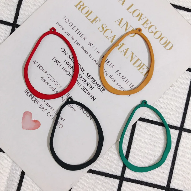 

Бесплатная доставка 40 шт. 48*35 мм Резиновый эмалевый сплав ажурные геометрические подвески для ожерелья в форме капли воды украшение аксессу...