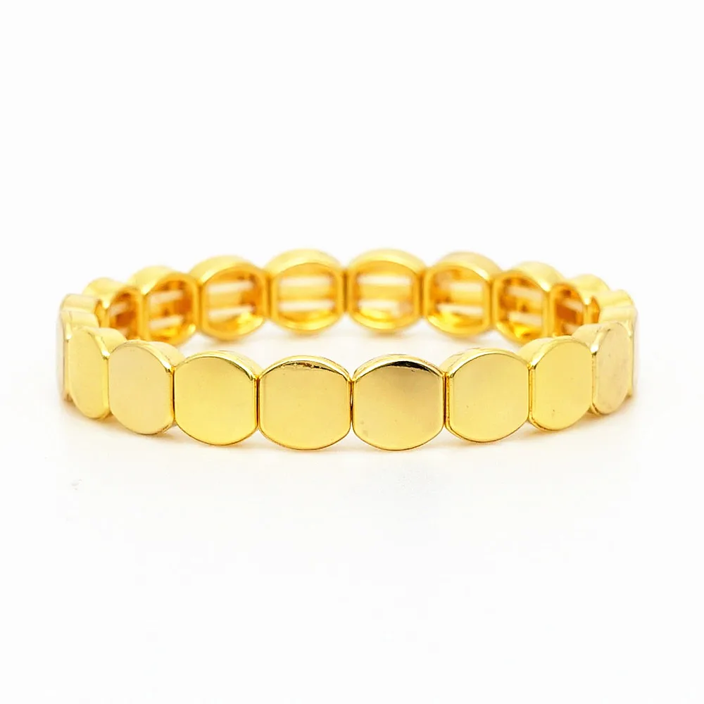 Золотые браслеты Shinus для женщин штабелируемые мужской браслет с эмалью и