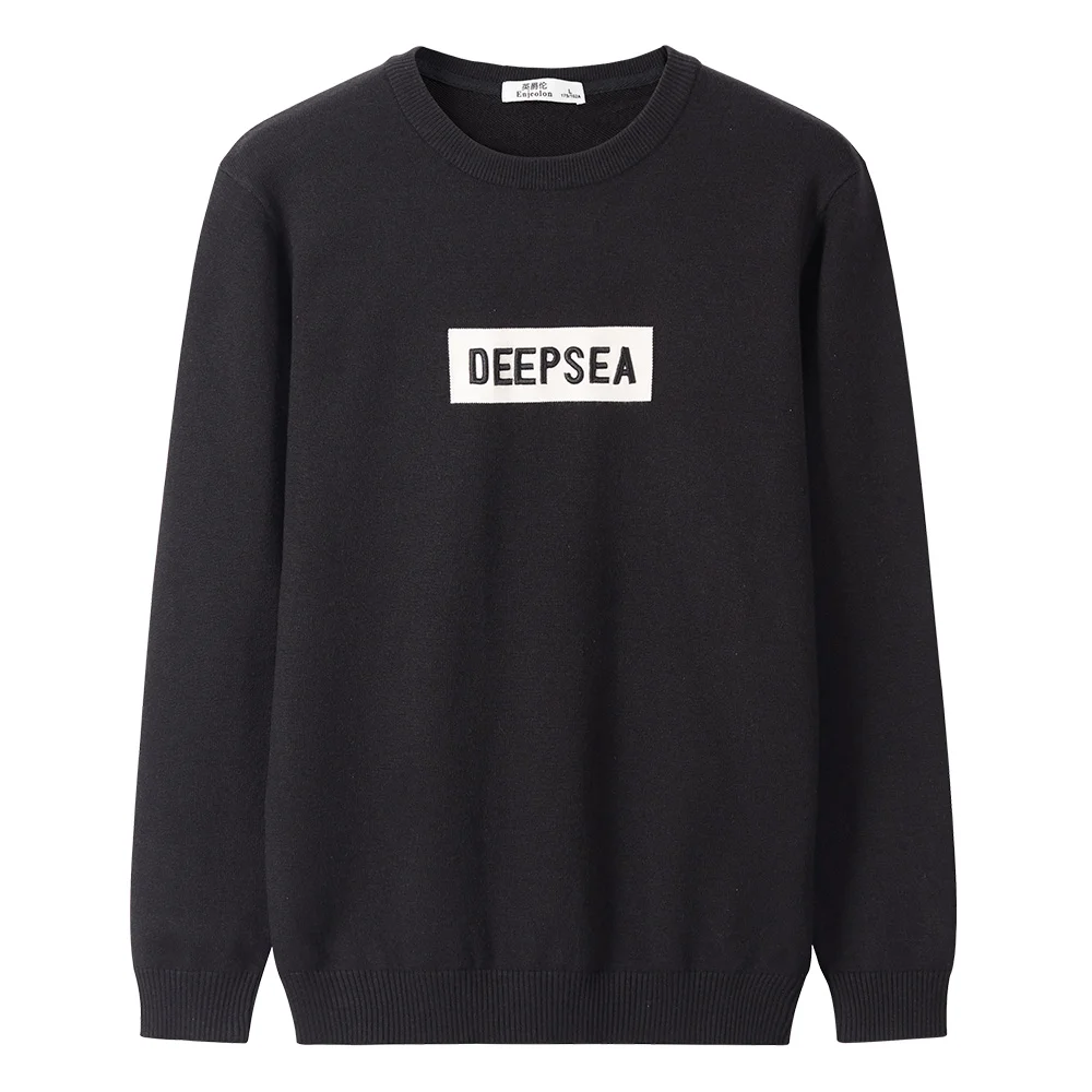 Мужской свитер с вышитыми буквами Enjeolon Повседневный пуловер для осени и зимы MY3434