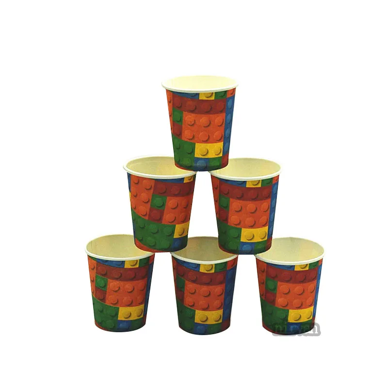 Для мальчиков coclorful блоки лего тема День Рождения вечерние украшения одноразовые