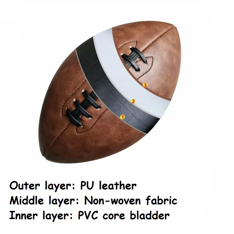 F9 Standard Size 3 American Football Non-slip PU Fabric Furnishings Adult Sports Training Competition Practice Squeeze Ball -40 | Спорт и