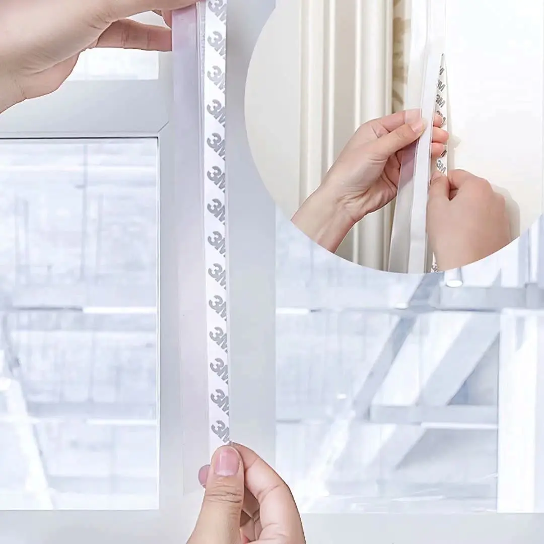 

4Color 5M Self Adhesive Door Seal Strip Weather Window Strip Silicone Rubber Weatherstrip Windproof Dust Windshield Sealing Tape