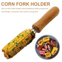 corn fork holder heat resistant stainless steel corn holder food forks bbq tool for picnic camping barbecue