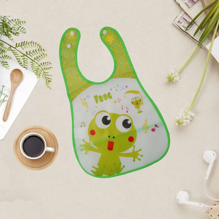 Lovely frog Мультяшные детские нагрудники Eva водонепроницаемые детские слюнявчик для кормления для маленьких девочек и мальчиков слюнявчик для полотенец с принтом фартук EVA Bib - Цвет: Lovely frog