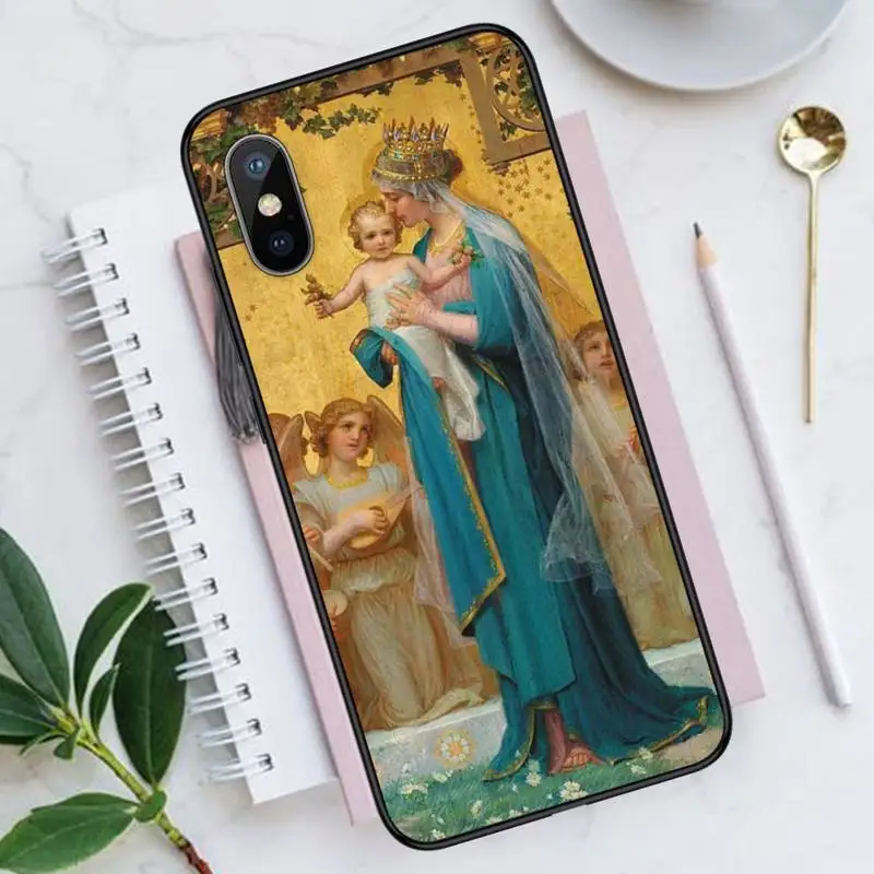

Virgin Mary Christian Christmas baby Phone Cases for iPhone 11 12 pro XS MAX 8 7 6 6S Plus X 5S SE 2020 XR funda coque