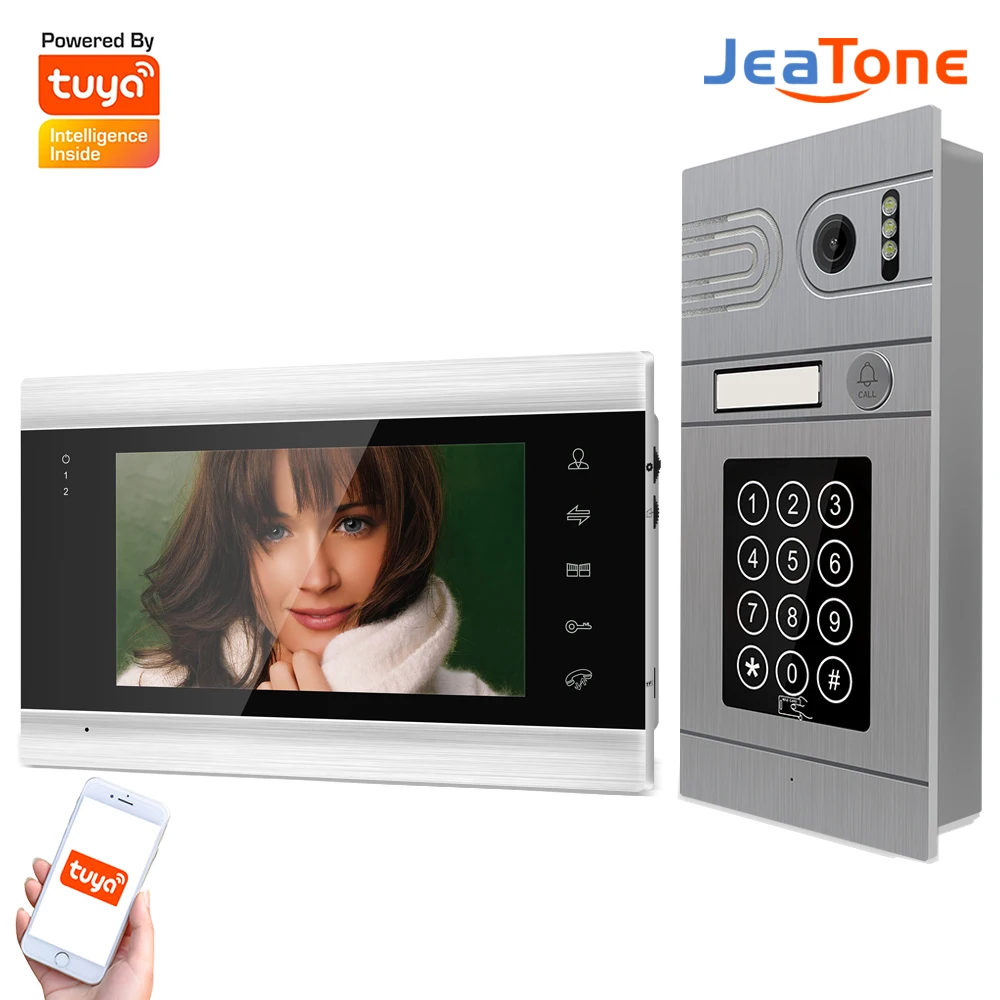 Видеодомофон Jeatone с замком для домашней квартиры беспроводной видеодомофон Wi Fi