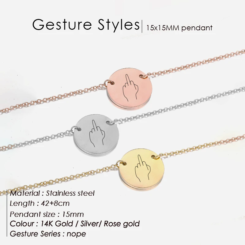 

316L Stainless Steel Necklace women Choker Necklace Pattern Pendant Custom Necklace Around fashion Neck Jewelry Gifts for women