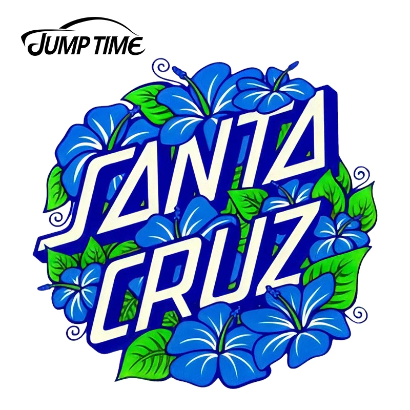 JumpTime 13 см x 12,5 см Санта Круз Гибискус точка виниловая Автомобильная наклейка для серфинга скейтборд Водонепроницаемая наклейка автомобильная боковая наклейка s