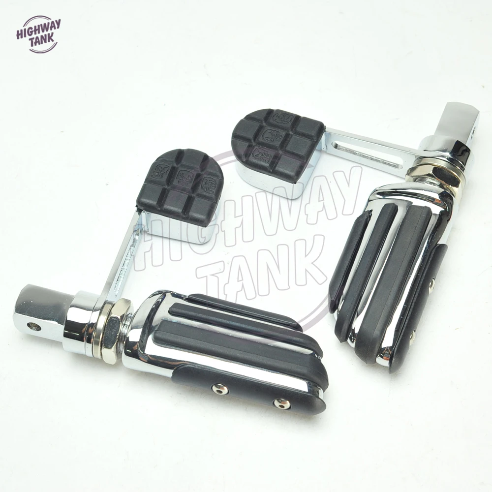 Хромированные мотоциклетные подножки для ног пятка стремя мотор чехол Honda VTX 1300