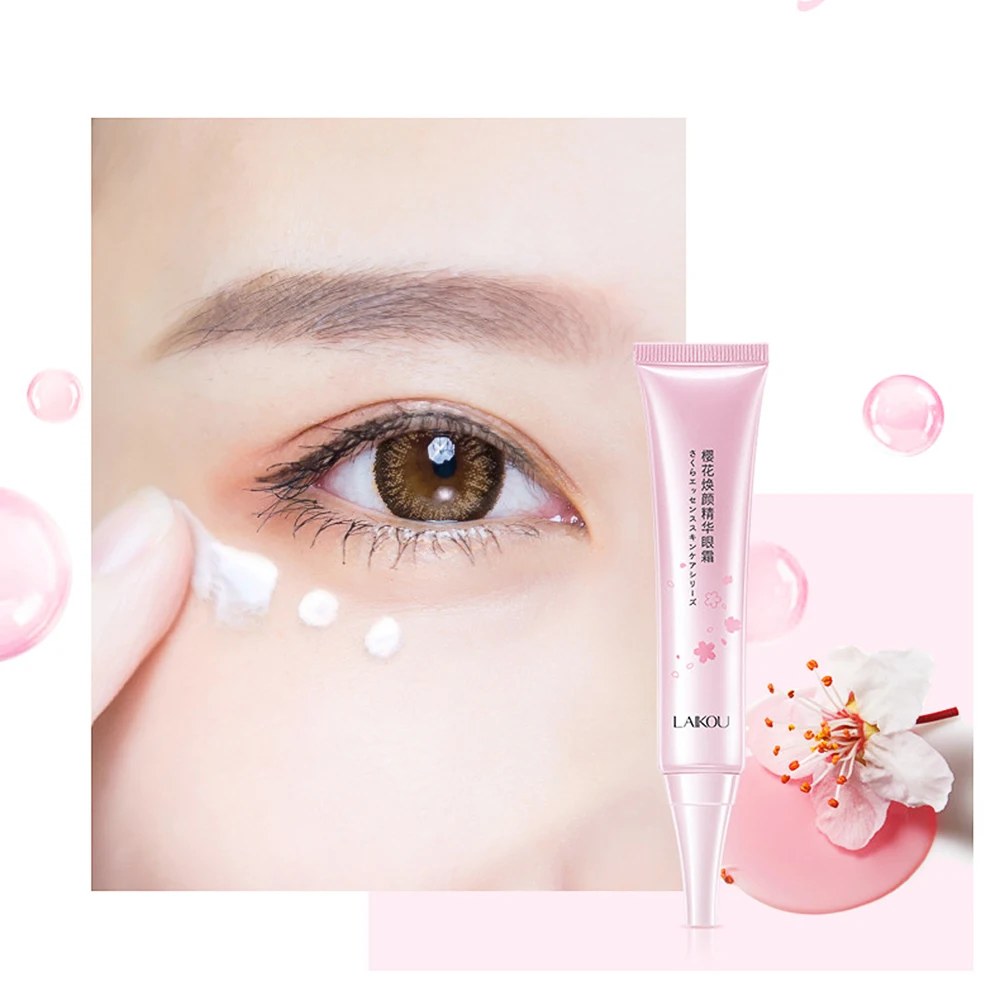 

LAIKOU Sakura Eye Cream Nourishing Repairing Dry Skin Anti-Age Eye Serum Remove Dark Circles Against Puffiness Eye Care Essence