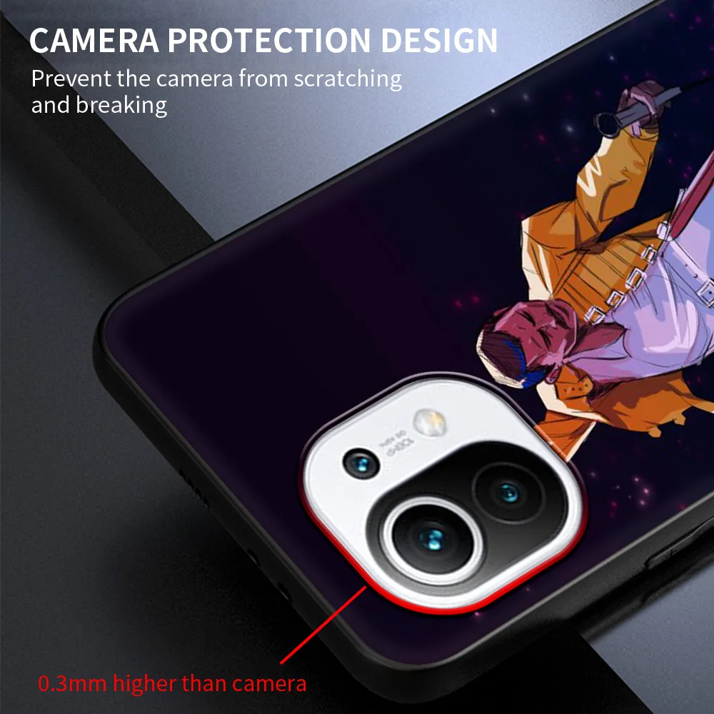 queen freddie mercury fundas shockproof case for xiaomi poco x3 nfc m3 pro soft cover for redmi 9t 11 note 10 10t lite 5g shell free global shipping