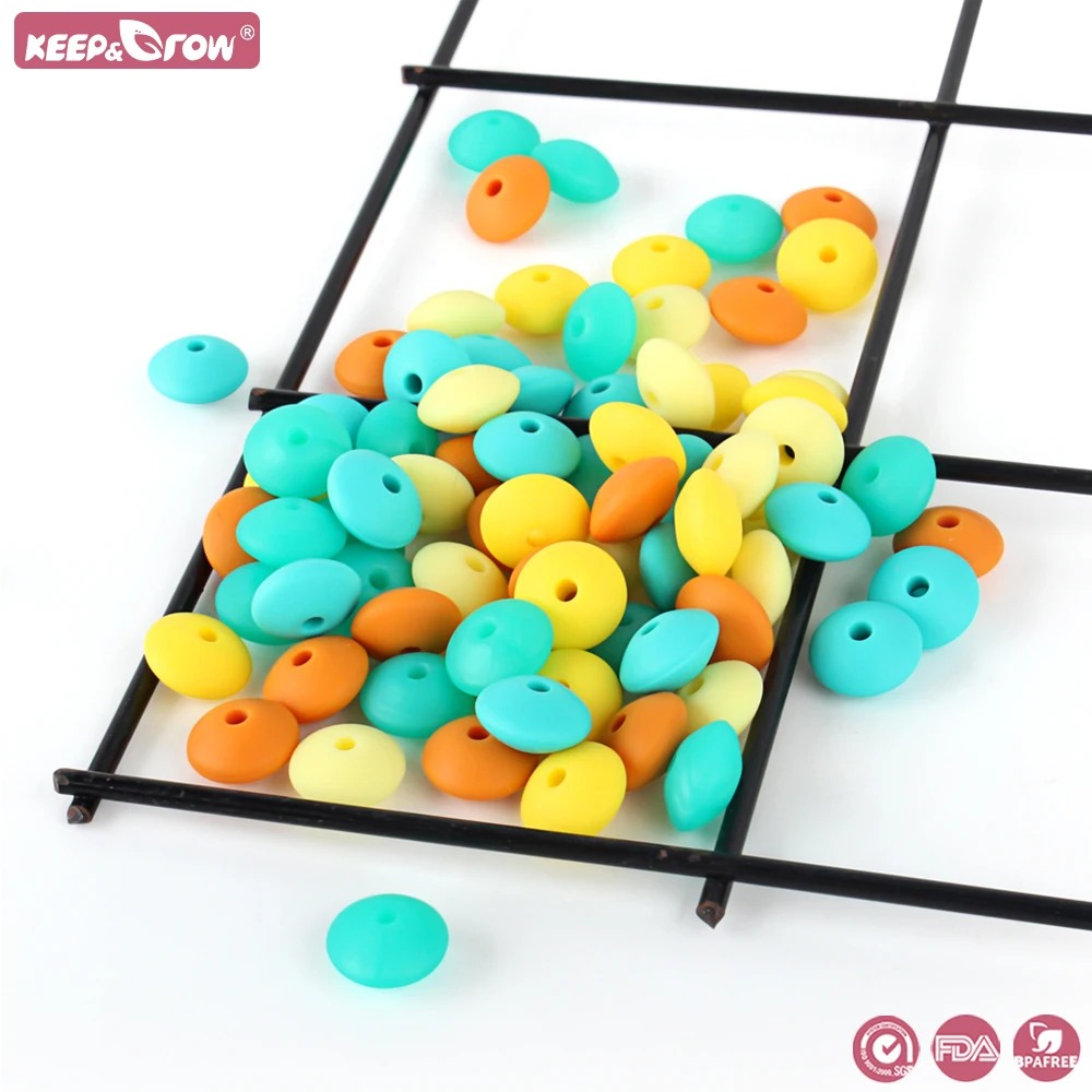 

100 шт., силиконовые бусины для зубов, 12 мм, без бисфенола