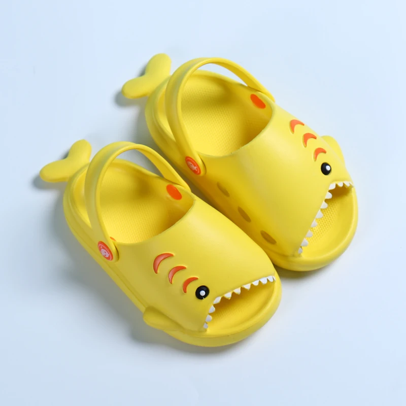 

Kids Slippers Cute Animal Shark Beach Slippers Children Boys Girls EVA Soft Bottom Non-slip Sandals Baby Home Flip Flop