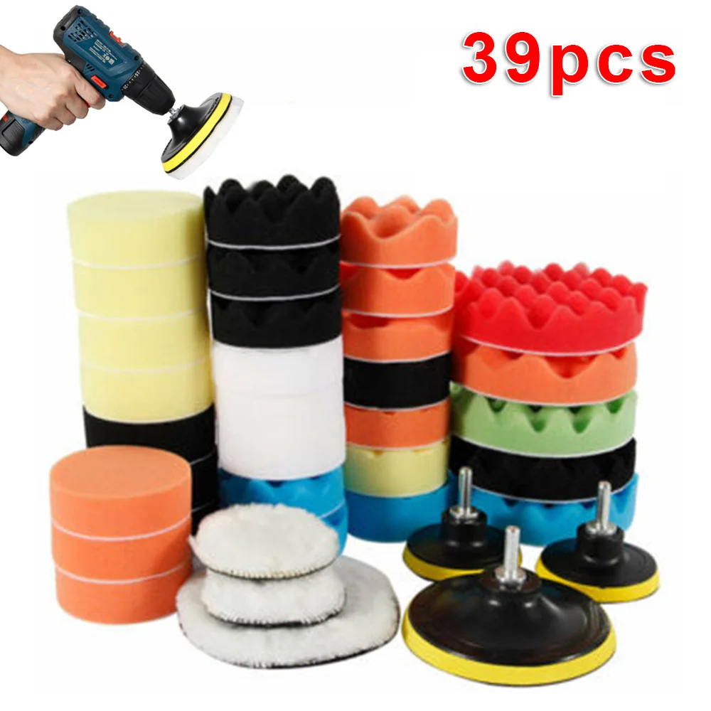 

High Quality Polishing Pad Set Drill Adapter Car Polishing Pads Waxing Gross Buff Polisher