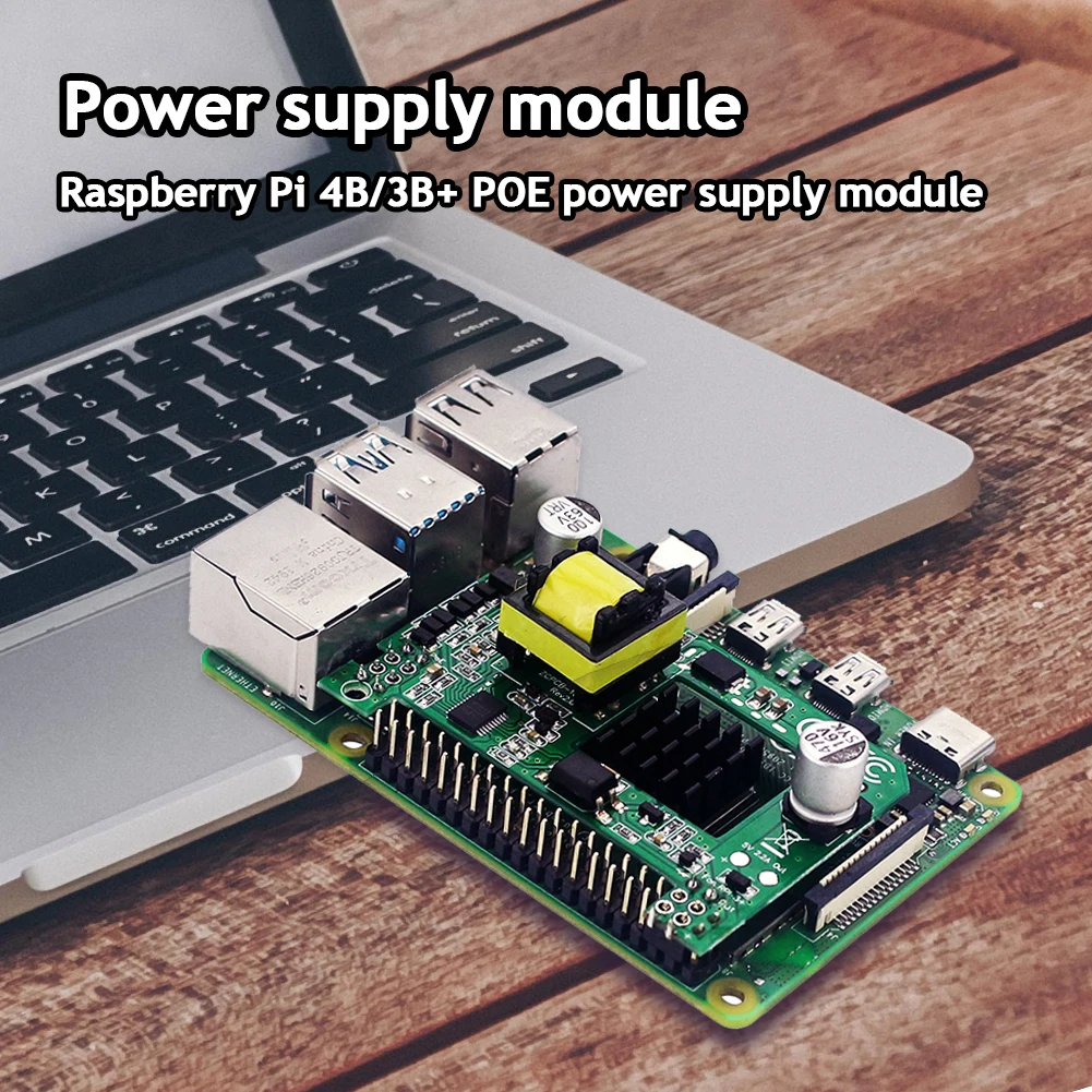 

Ethernet POE модуль питания 802.3af сетевая плата расширения с радиатором для Raspberry Pi 4B/3B + 5V 0.046A