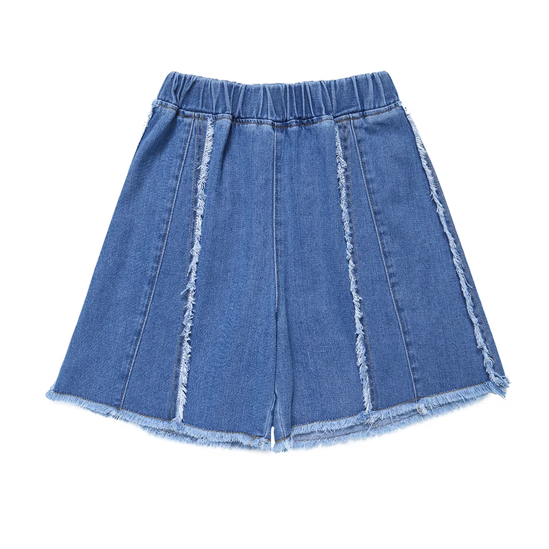 Оптовая продажа женские джинсовые шорты большого размера свободные с высокой