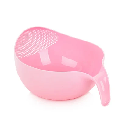 

2-In-1 Rice Washer Plastic Sieve Fruit Bowl Plastic Clean Machine Vegetables Basin Basket Washing Filter Strainer Kitchen Tool