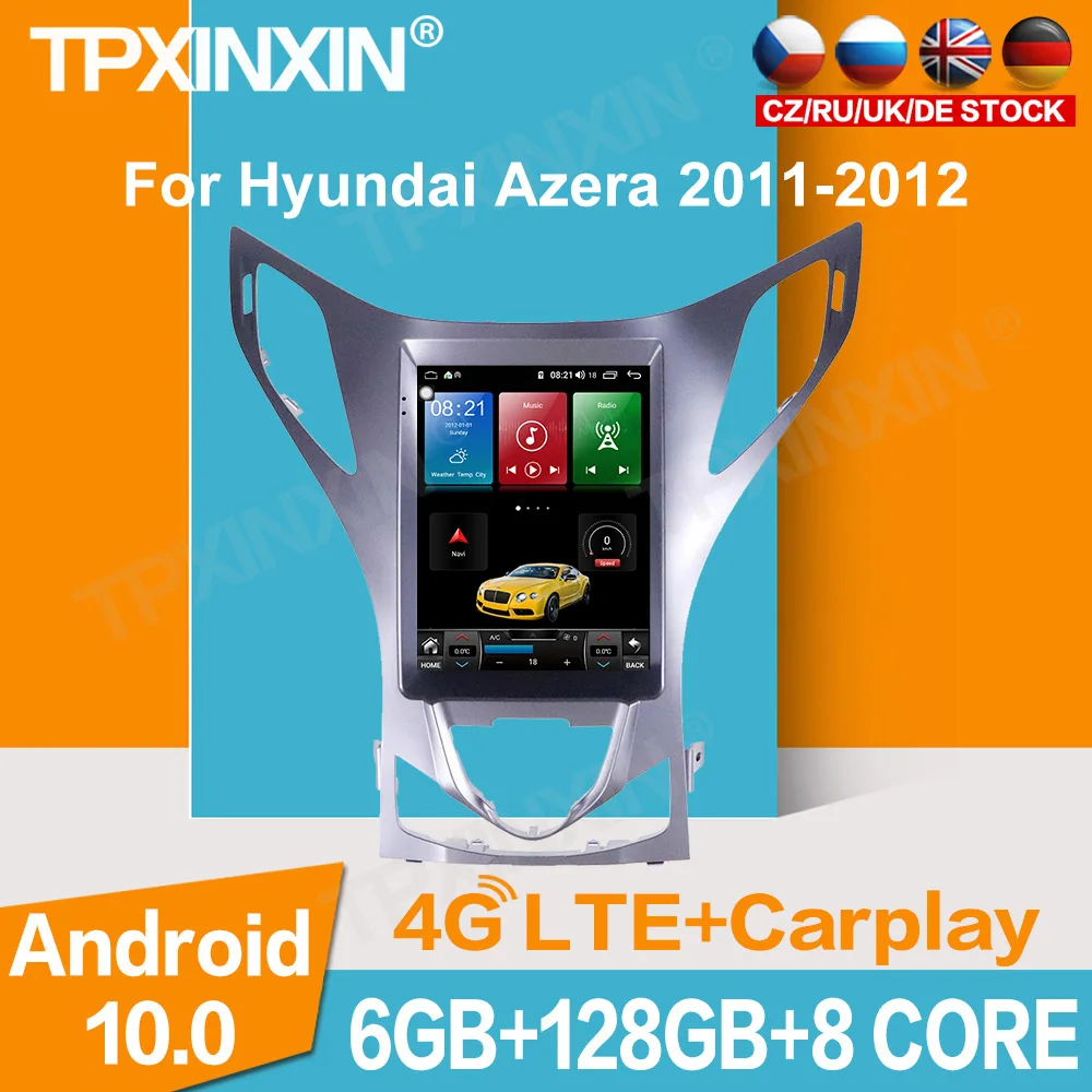 

For Hyundai Azera 2011+ Android 6+128G Car GPS Navigation Head unit Multimedia player Auto Radio Tape Recorder Touch screen