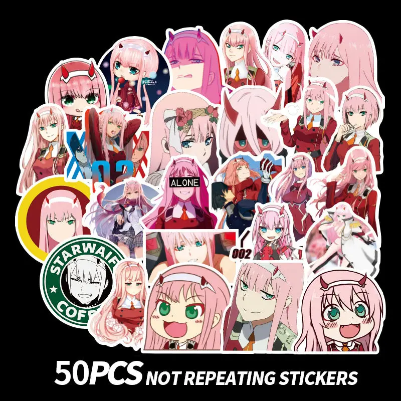 darling 50 шт. аниме наклейка s RE: ZERO Аниме наклейка Эмилия Рам наклейка s милые каваи девушки Скрапбукинг наклейка для ноутбука телефон скрапбук - Цвет: darling