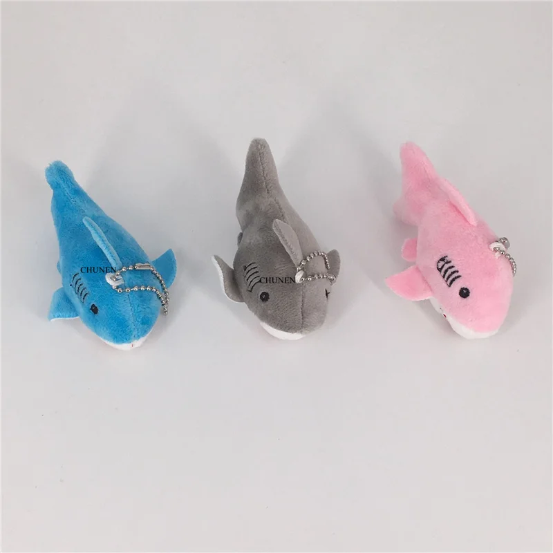 3 цвета прибл. 10 см Плюшевая игрушка в виде морского животного Акула Детская