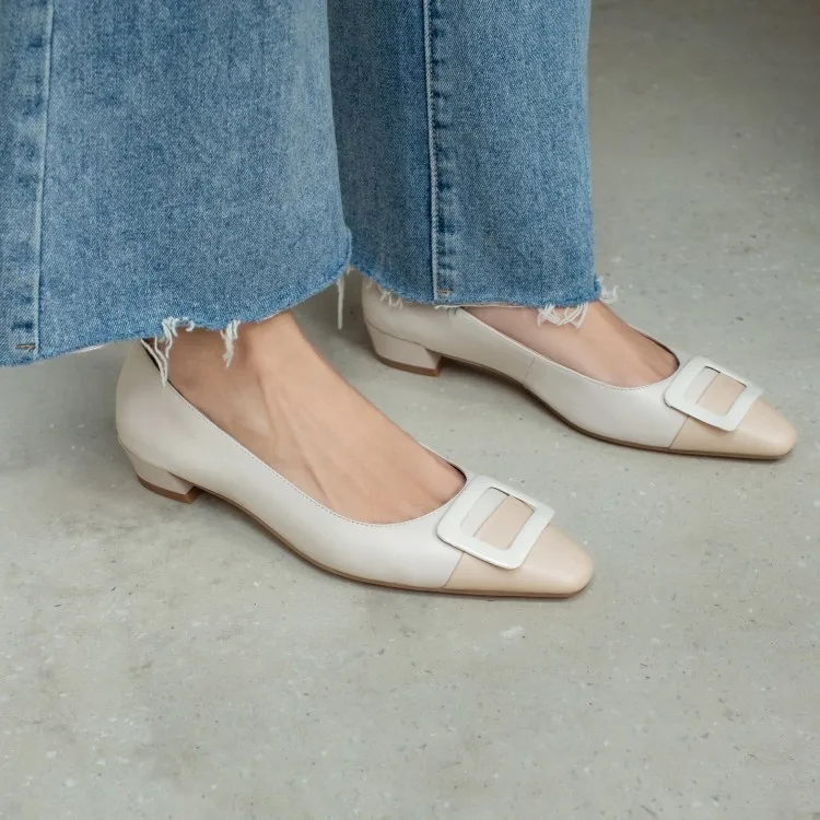 

Women Pumps High Heels Shoes Casual Shallow Pointed Toe Thick Heels Solid Walking Spring Fashion Slip On Work Comfortable 2021