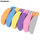 Разноцветная мини-Губка 100 шт.лот, пилка для ногтевого дизайна, двусторонняя наждачная бумага 100180, буферный блок, гель-полировщик, салонный набор инструментов для маникюра