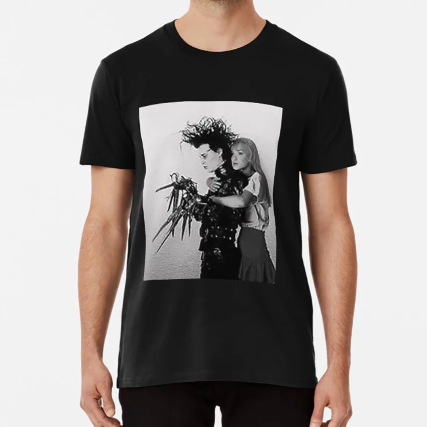 Футболка Edward Scissorhands & Kim Ким west edward ножницы tim burton winona ryder johnny depp|Мужские футболки| |