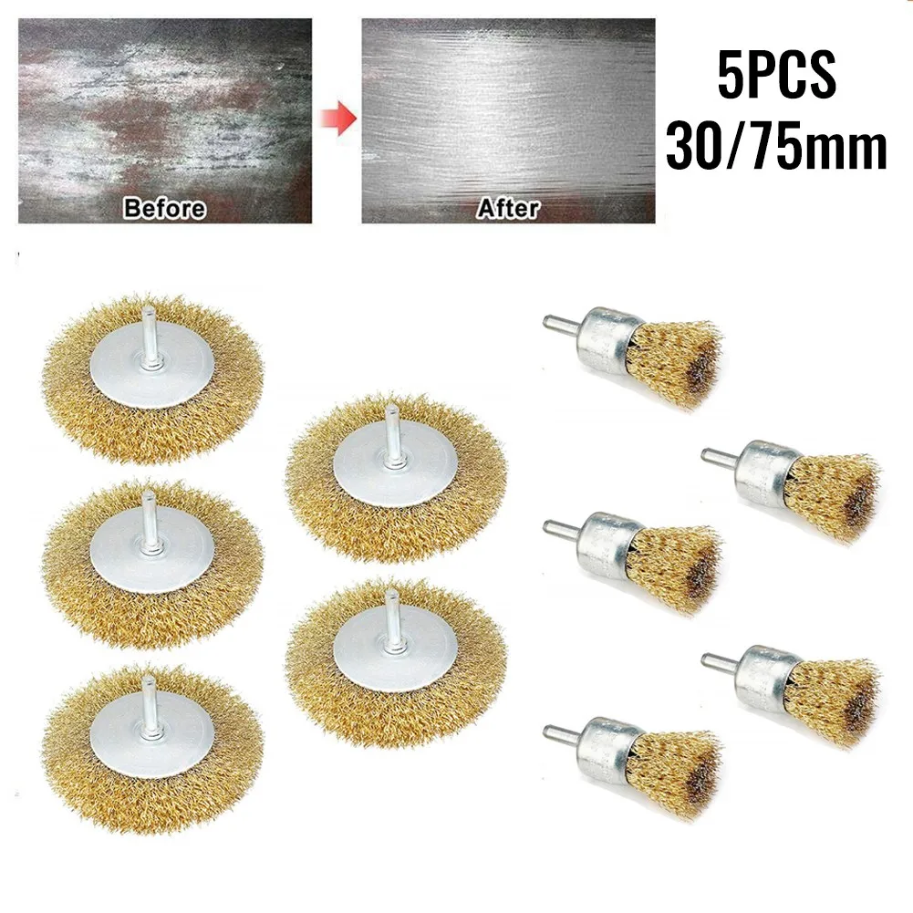 5 шт. латунная проволочная щетка 30 мм/75 мм провод туфли на плоской подошве с