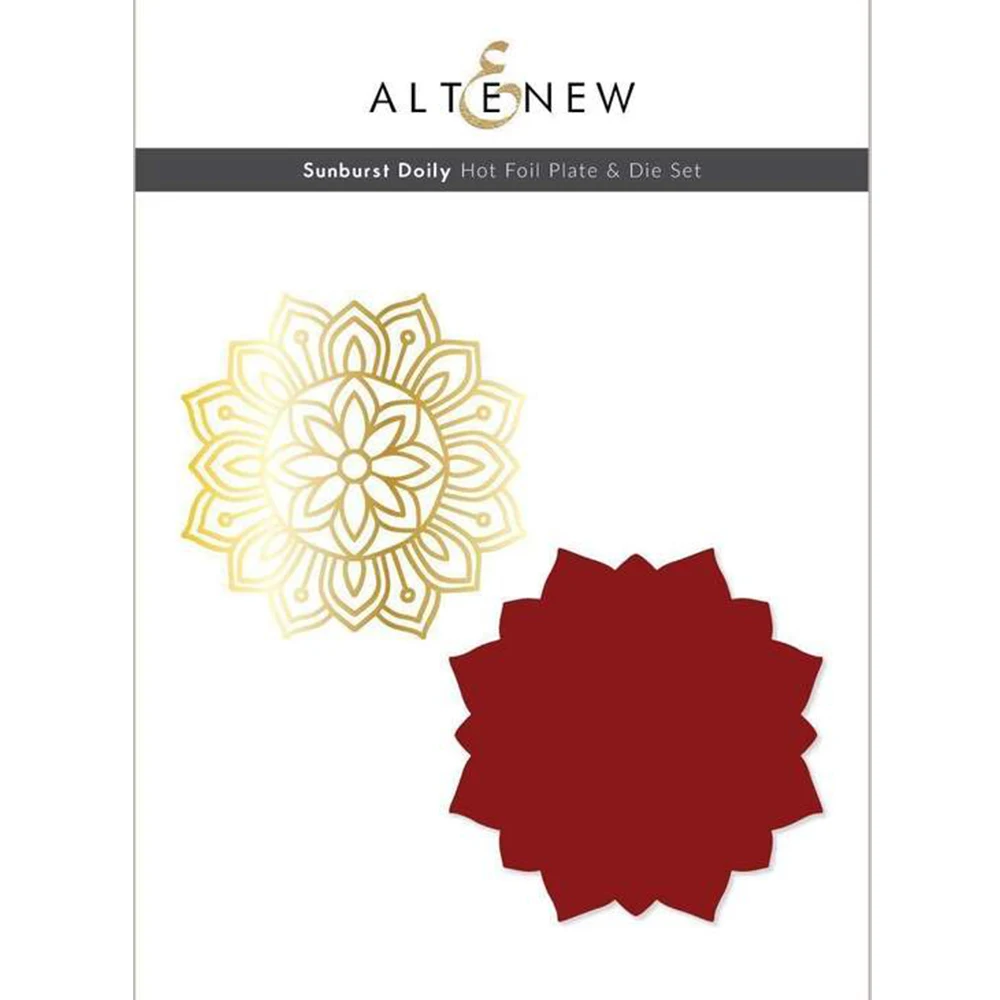 

2022 New Metal Cutting Dies Sunburst Doily Hot Foil Plate & Die Set Gift Scrapbook Diary Decoration Embossing Diy Greeting Card