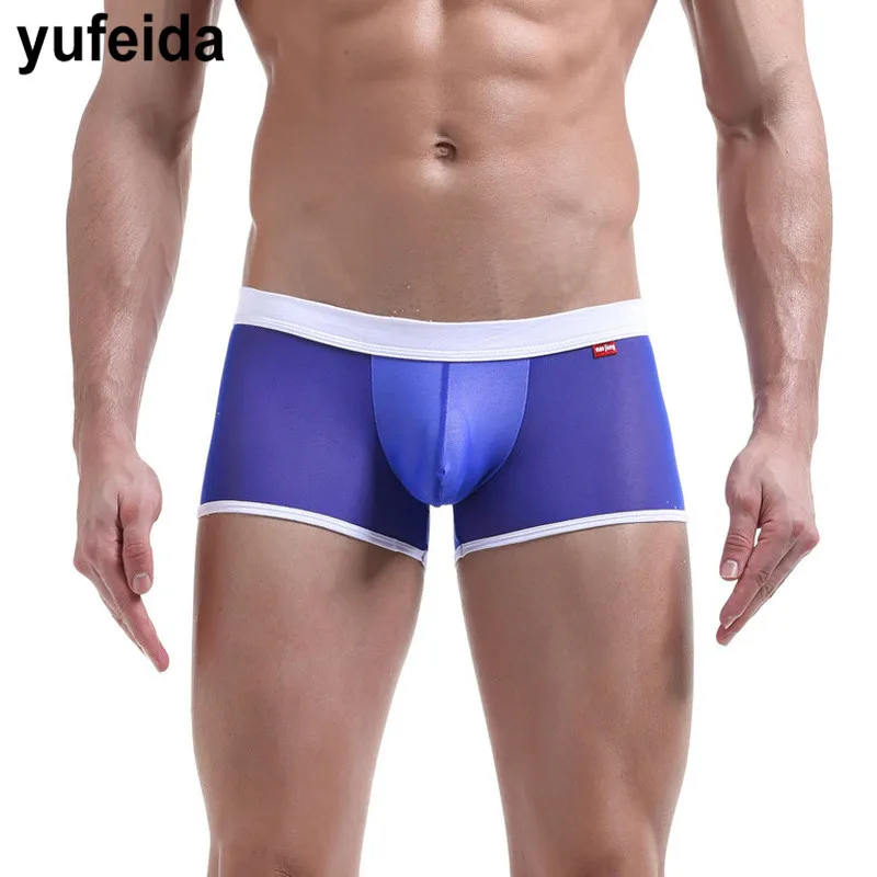 Мужские боксеры сексуальные хлопковые шорты сетчатые прозрачные удобные трусы